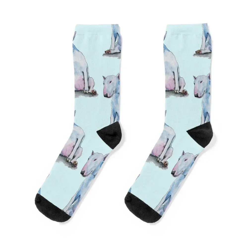 

Bull Terrier Miss Ya Socks tennis Lots winter thermal Socks Man Women's