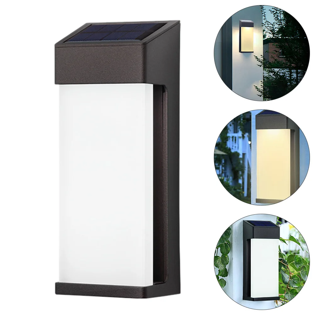 

1Pcs Solar Wall Lamp Waterproof Outdoor Garden Light Home Decorative Plastic Glass Weather Resistant Automatic Induction