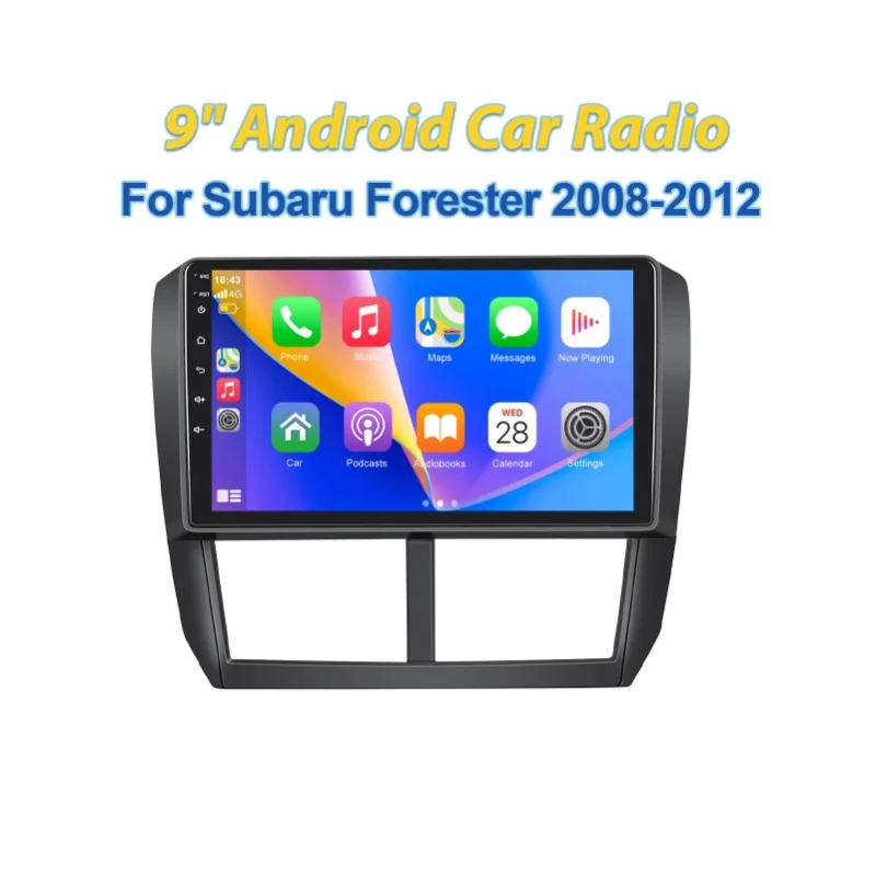 ESSGOO 9" 2 DIN Android 15 Radio Samochodowe 2GB+16GB/2+32GB/4GB+64GB Dla Subaru Impreza/Forester 3 2007-2013 Bezprzewodowy Carplay Android Auto GPS NAVI RDS FM WIFI Bluetooth Mirror Link sterowanie z — 2