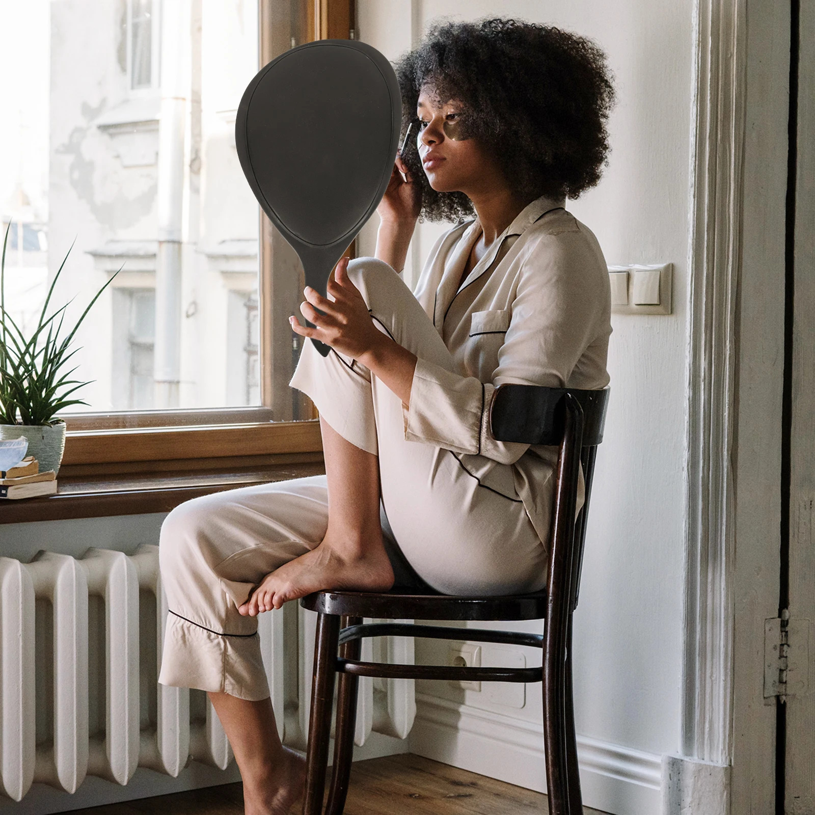 1Pcs Handheld Tragbare Runde Spiegel Langlebig Kompakte Make-Up Eitelkeit Spiegel Reise Werkzeug für Frauen Make-Up Zubehör