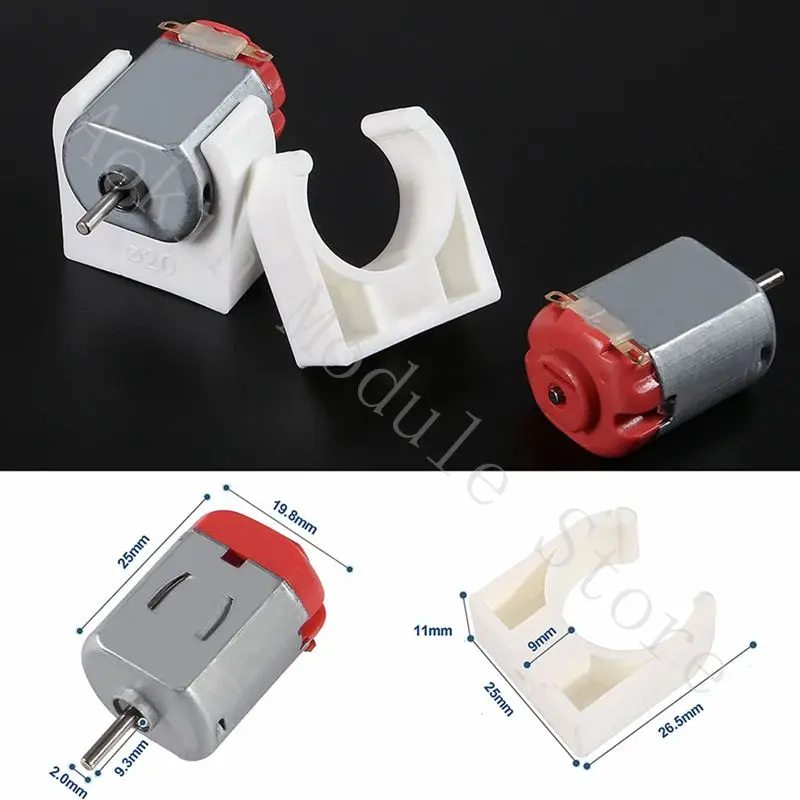 10 Set Mini DC Motor Kit 3V Electric Motors High Speed Torque Engine AA Battery Holder Case Box Switch Mounting Bracket Toy Car