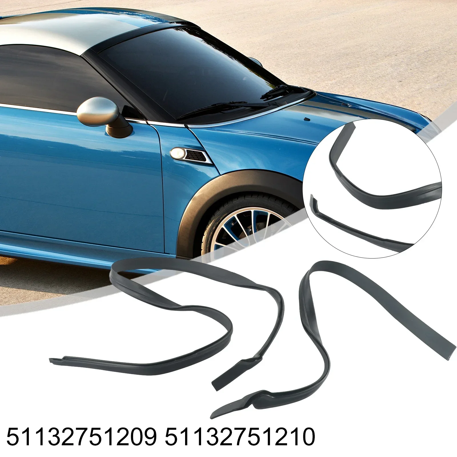 

2pcs Car Front Windshield Wiper Cowl Seal For BMW For MINI R55 R56/R57 For Left Hand Drive Vehicles 51132751209 51132751210