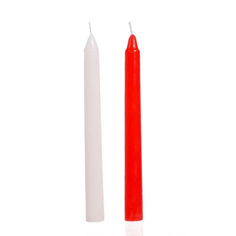 3Pcs Household Multi Specification Long Candles Romantic Wedding Dinner Candles Emergency Power Outage Lighting