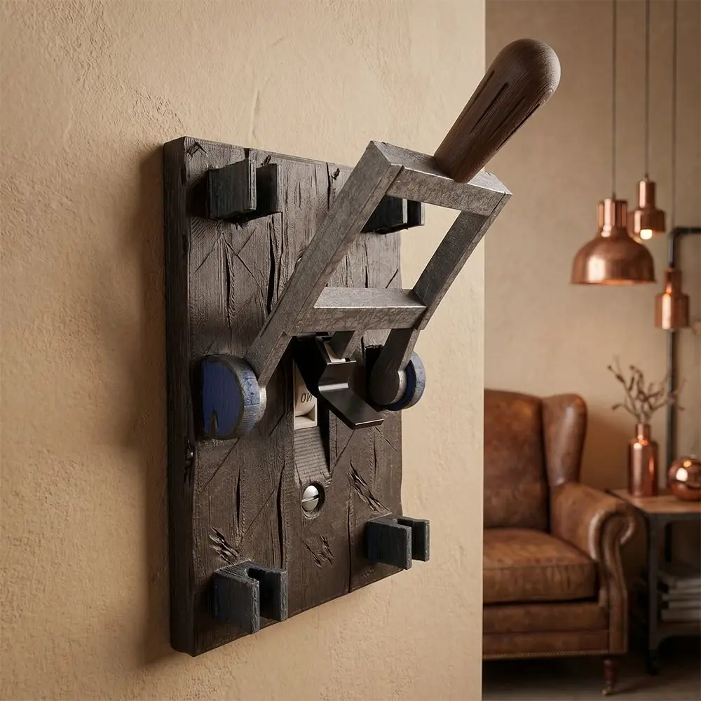 Durable Plastic Light Switch Cover Vintage Style Flip Style Light Switch Plate Scary Decor High Quality Wall Light Switch Panel