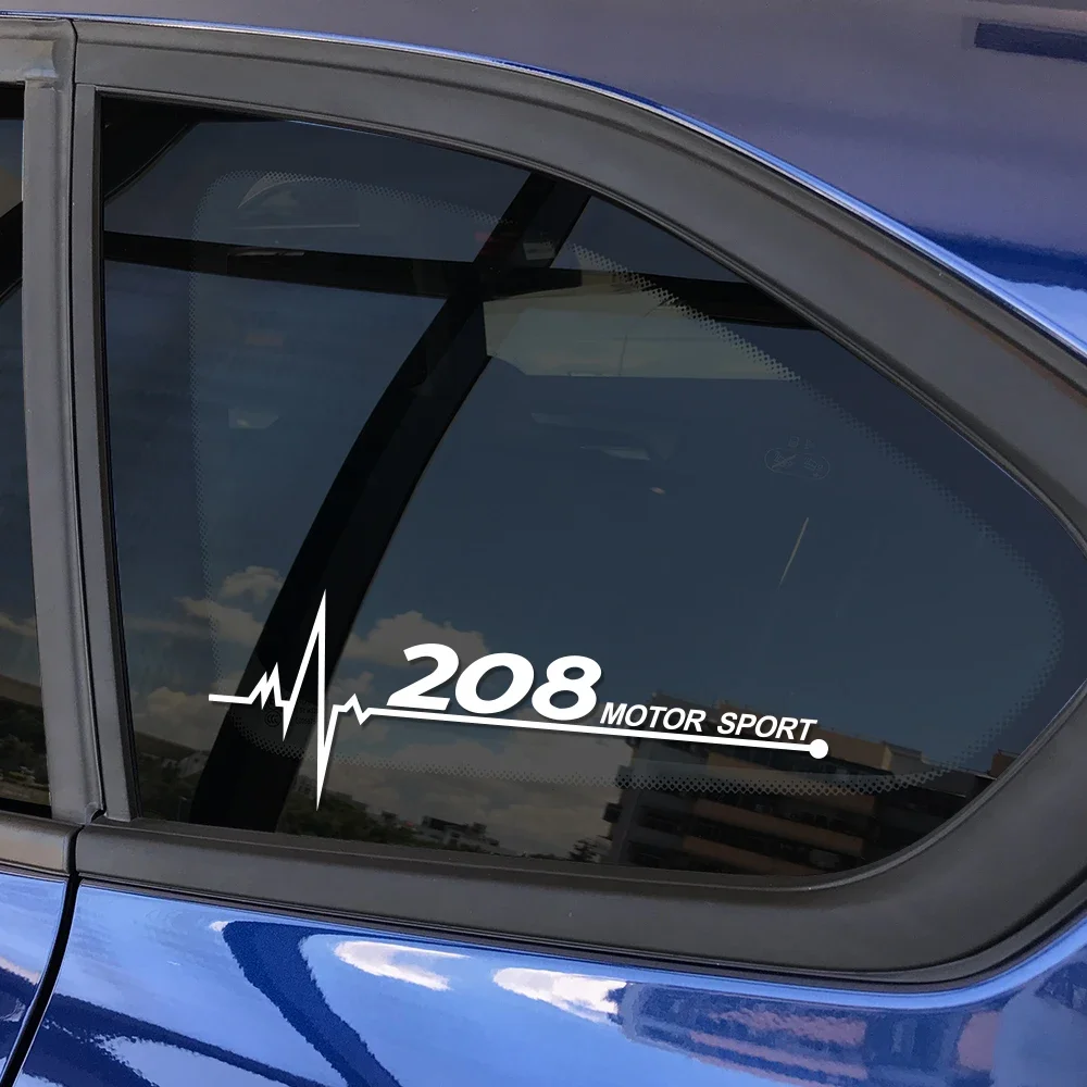 For Peugeot 308 307 RCZ 208 206 207 407 Rifter 308sw 108 2PCS Car Reflective Side Window Sticker Decal Auto Accessories Exterior