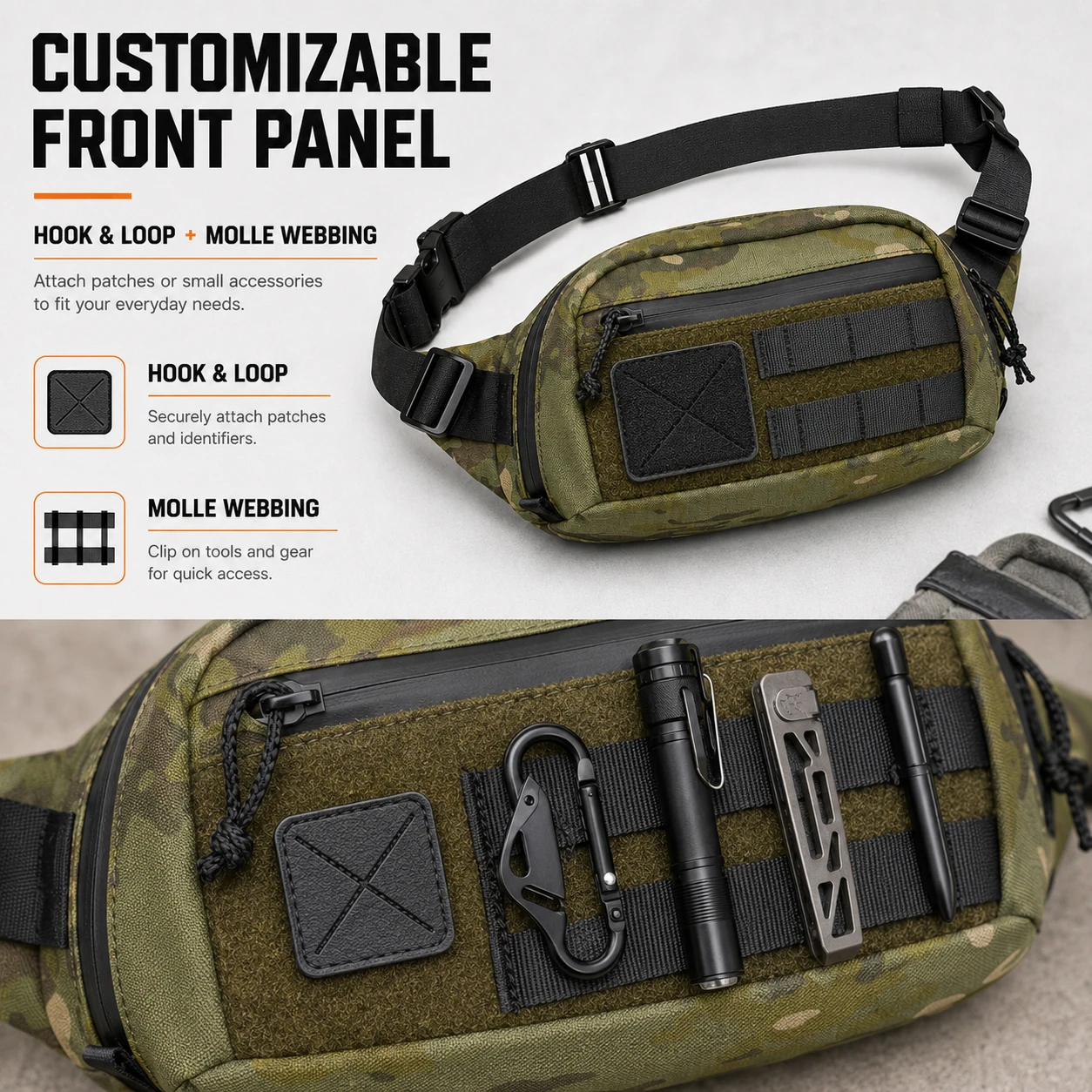 Borsa Tattica da Cintura EDC, - Edc Concealed Carry Sling Bag recensione e prezzo