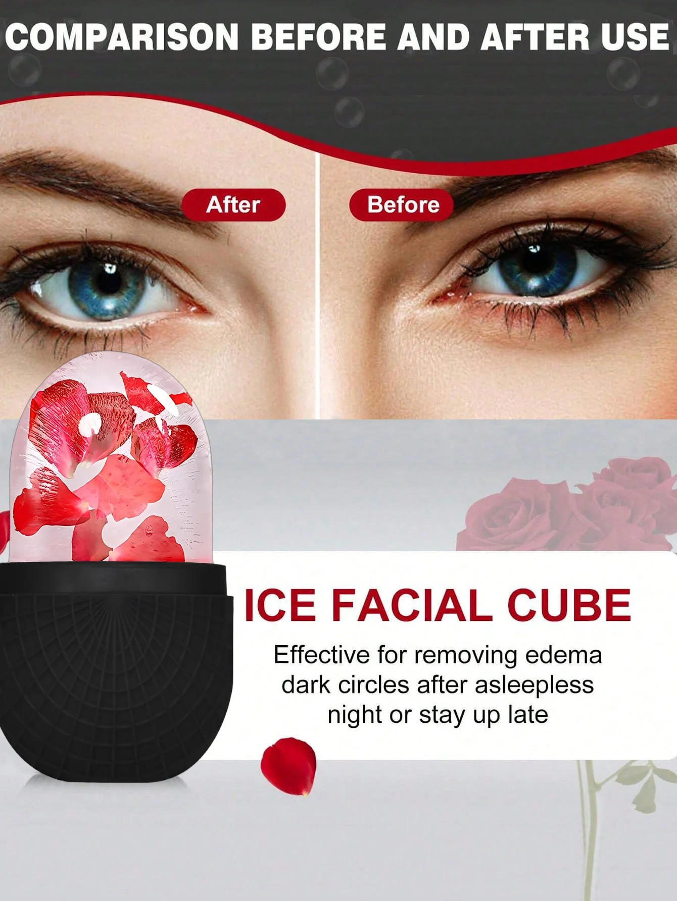 3 قطعة بكرة الوجه الجليدية غوا شا مجلس مجموعة تدليك الوجه الأسطوانة مدلك الوجه رفع أدوات الكنتوري أدوات العناية بالبشرة الجمال #4