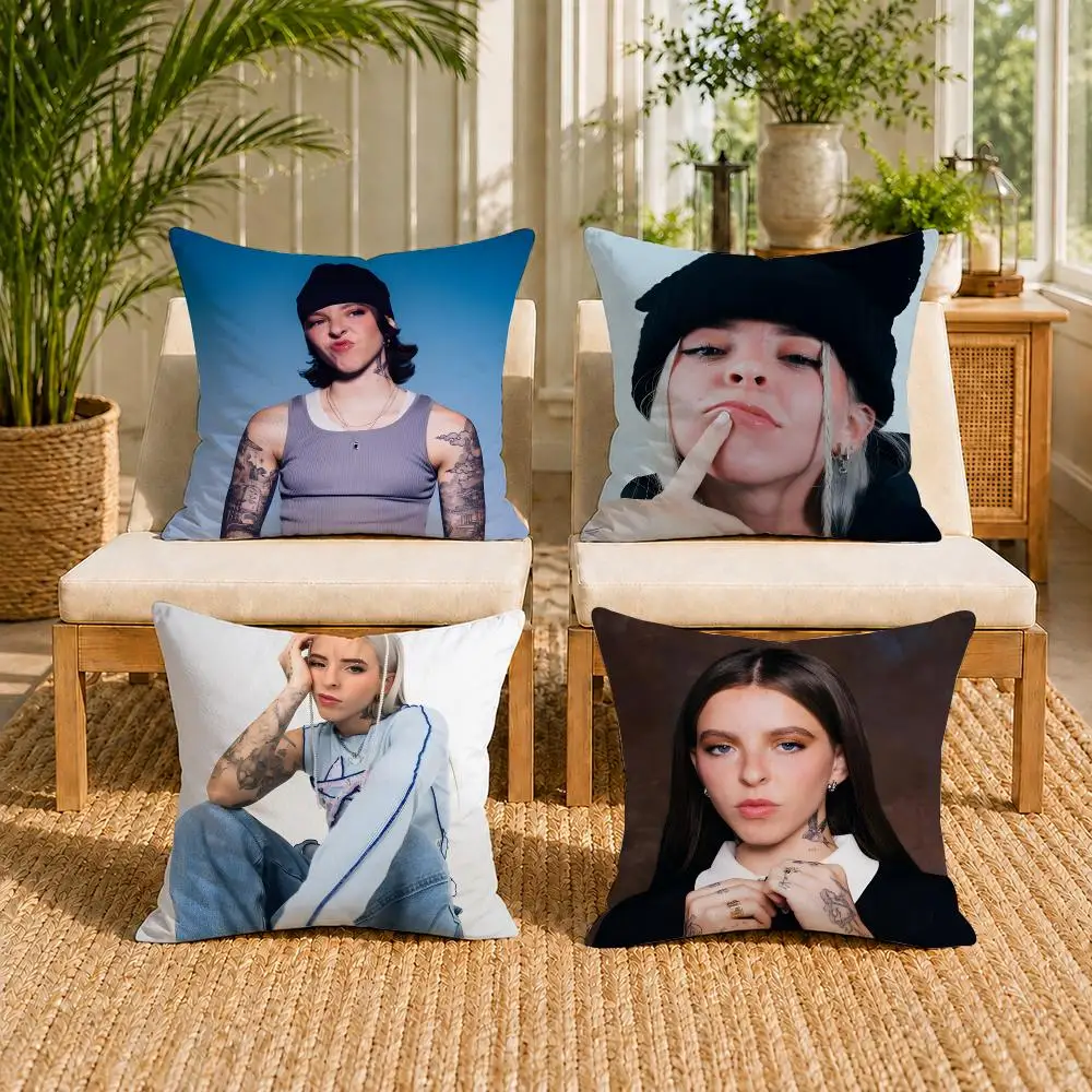 Popular Singer Rapper Y-Young Miko Cushion Cover Short Plush Pillow Case Wrinkle-Resistant Machine-Washable For Easy Care