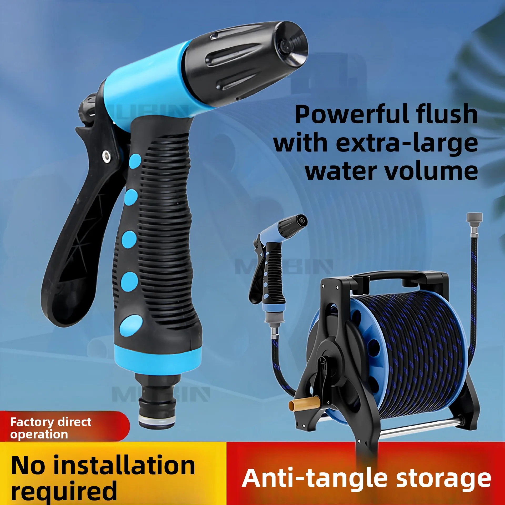 Car wash water gun, high-pressure anti entanglement water pipe, hose, strong spray gun nozzle, explosion-proof pipe flushing