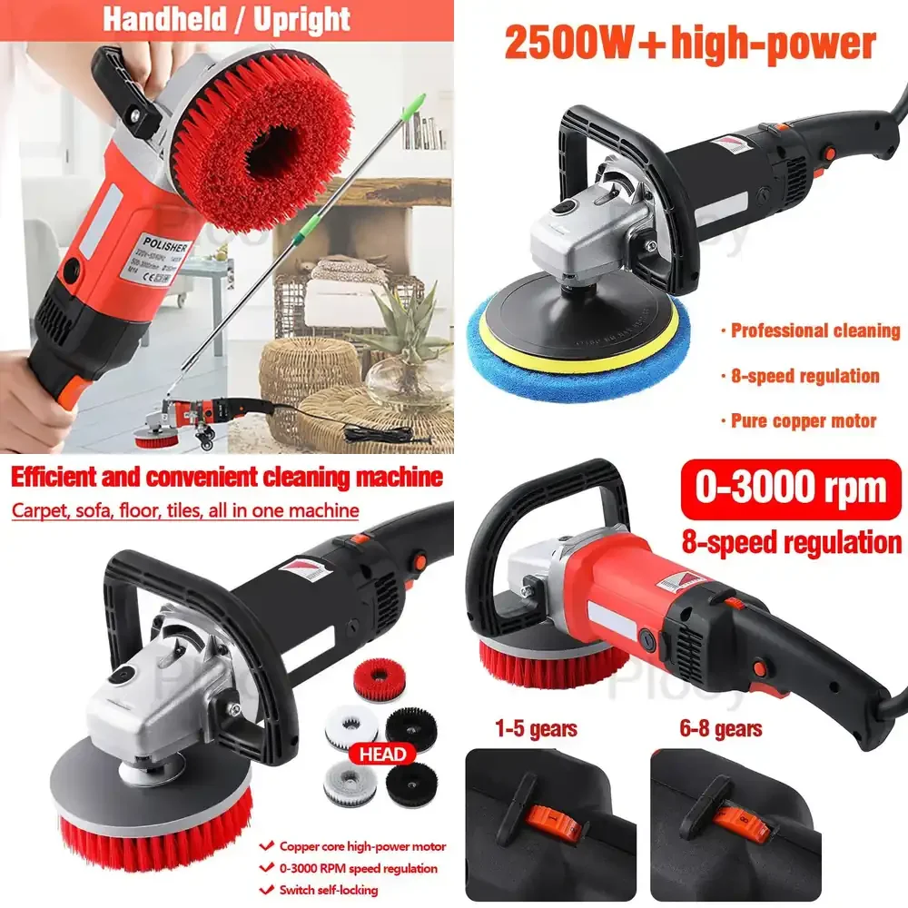 for High Pressure Cleaning Machine 2500W for Sofa Carpet Tile Home Use Professional Efficient Burnishing Washer