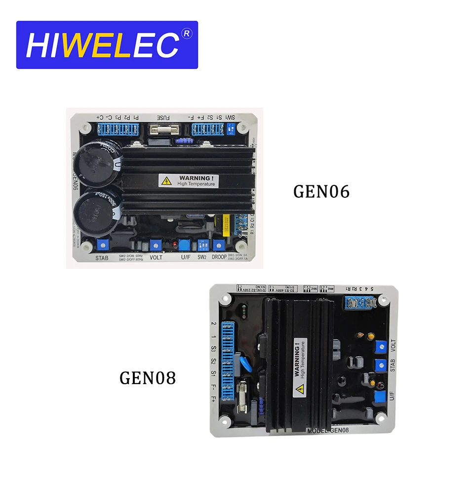 

GEN08 ABB Плата управления напряжением Автоматический регулятор напряжения GEN06 AVR Стабилизатор напряжения питания Дизельный генератор Аксессуар