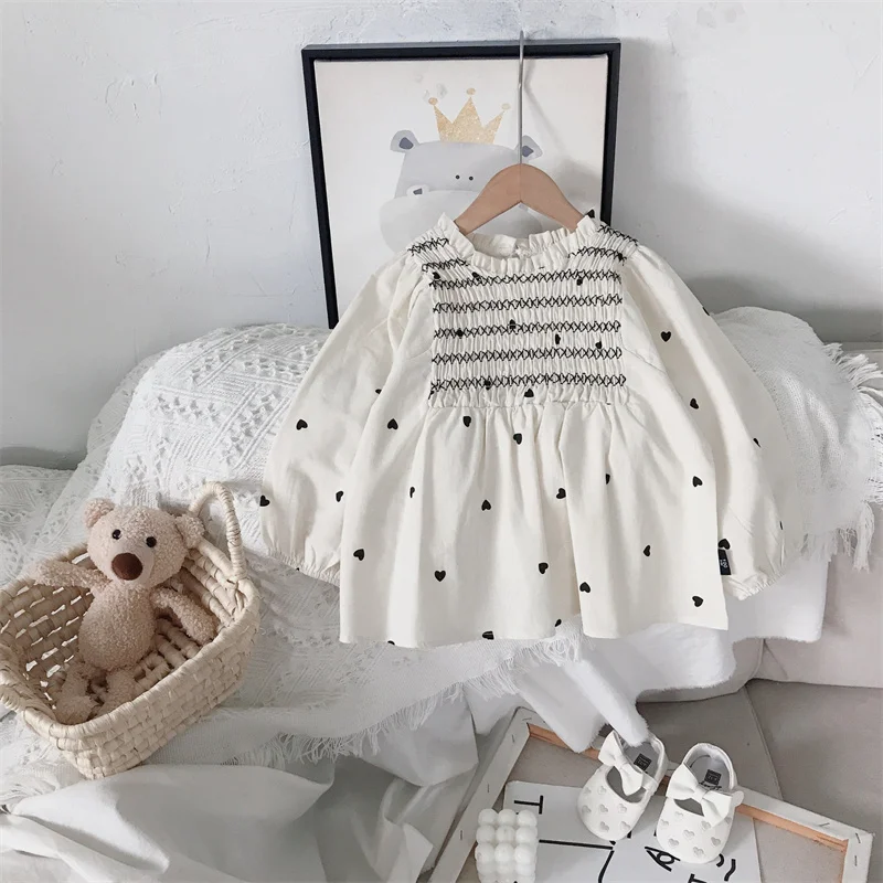 Girls Baby's Kids Blouse Coat Jacket Outwear 2024 Dots Spring Autumn Shirts Cotton Gift Party Sunscreen Children's Clothing