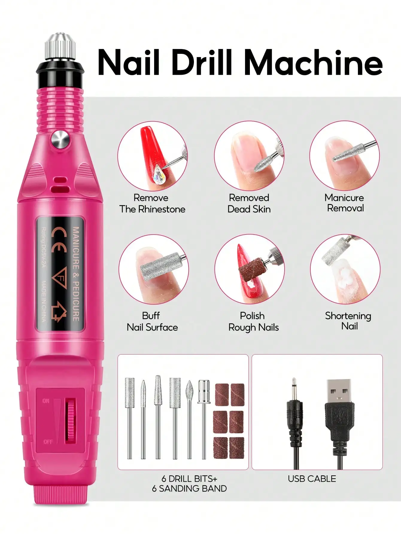 Acrylic Nail Kit Mini UV Lamp And Nail Drill 3 Acrylic Powders And 30ML Acrylic Liquid Top Coat Decoration Powder Nail Tips For Extension French Nail Summer Vacation Gift For Women 5