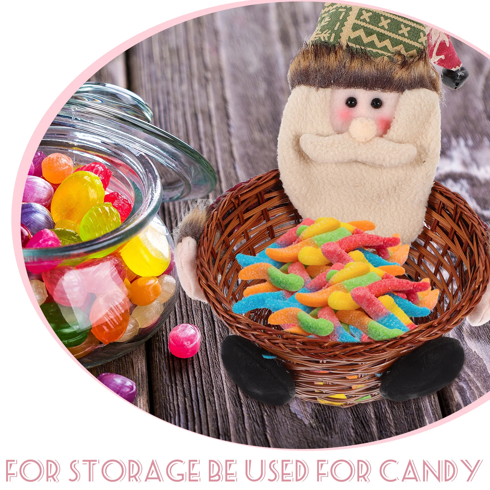 

Candy Storage Basket Christmas Unique Xmas Gift Holder Party Storage Basket Holiday Candy Organizer Decoration