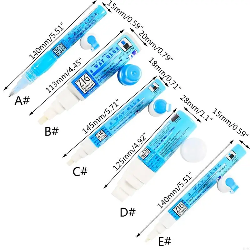 W89C 2 in 1接着剤スクイーズペンDIYクラフト接着剤スティックペンスクラップブッキングカードのためのポータブルホームスクールオフィスプロジェクト