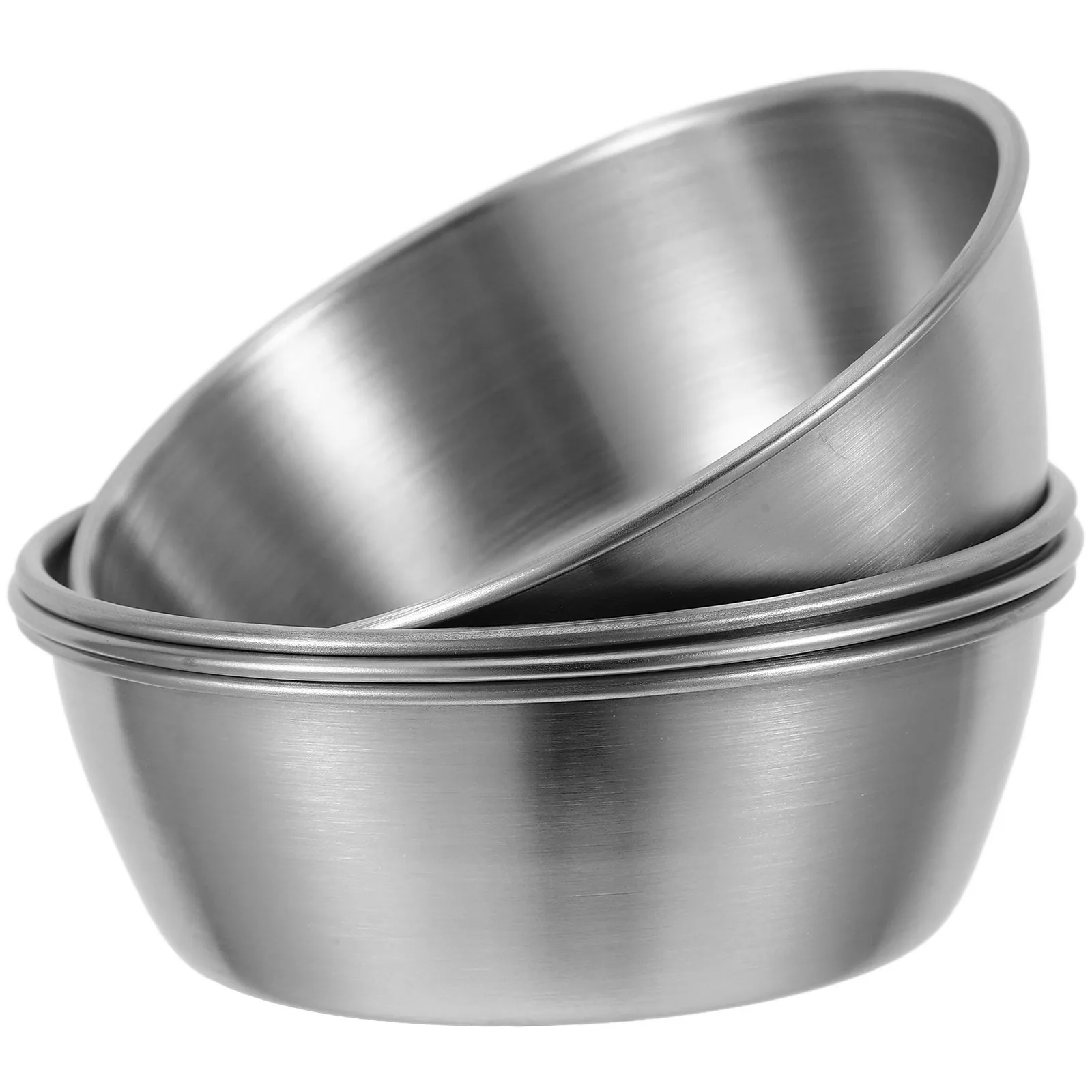 4 piezas de recipientes para salsas de acero inoxidable, diseño minimalista coreano, para condimentos, salsa, ketchup, mostaza, salsa de soja, vinagre, ensalada.
