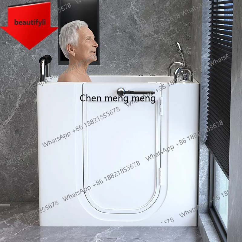 X188 Walk-in bathtub for the elderly, side door acrylic massage constant temperature household insulation