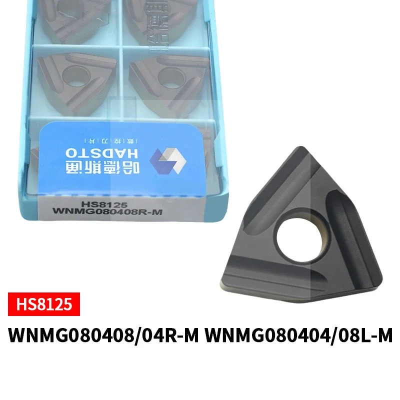 

10pcs HADSTO Original Carbide Turning Inserts WNMG080404R/L-M WNMG080408R/L-M WNMG080404R/L-S WNMG080408R/L-S CNC Cutting Blades