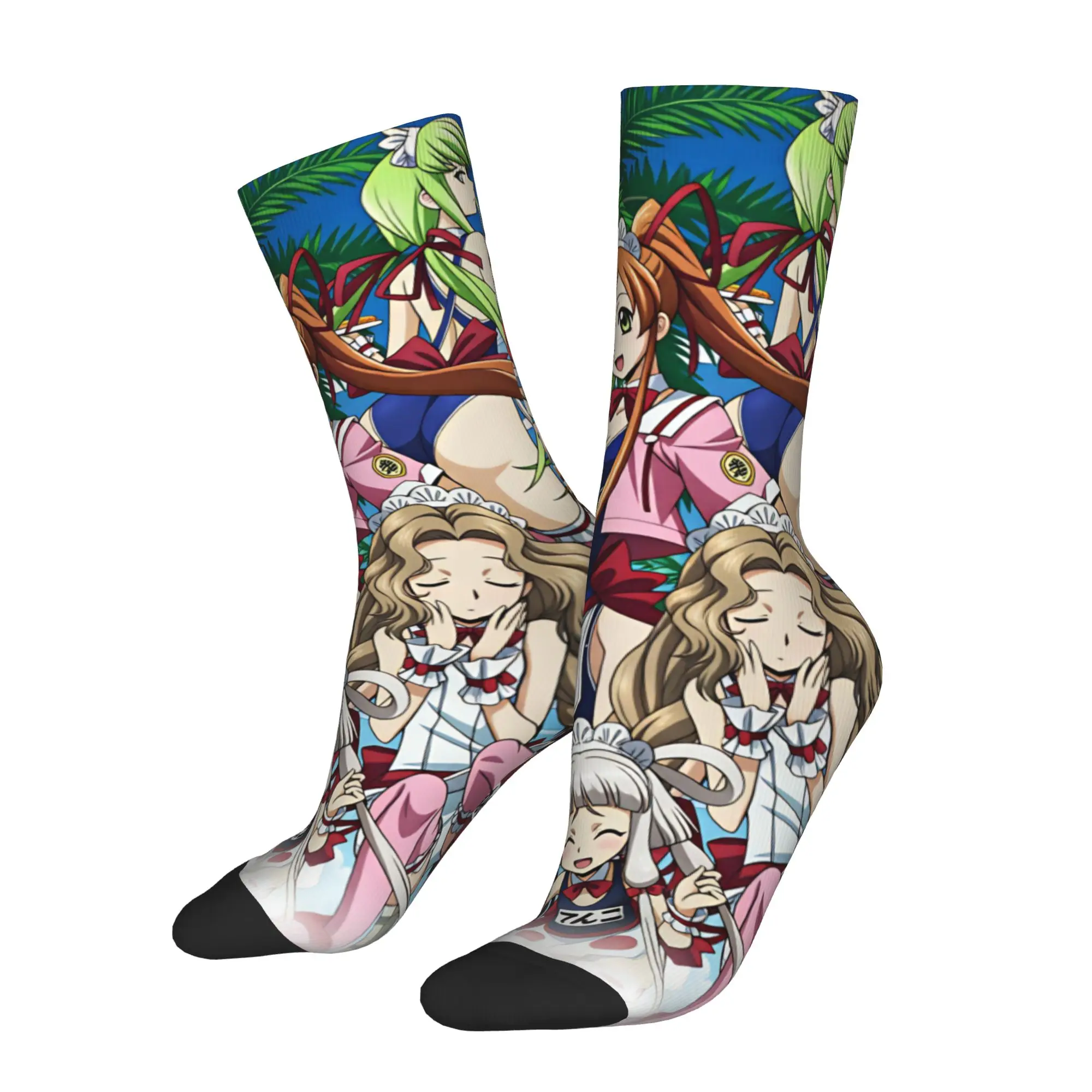 Fashion Code Geass Lelouch of the Rebellion Socks Women Men Warm 3D Printing Anime Football Sports Socks