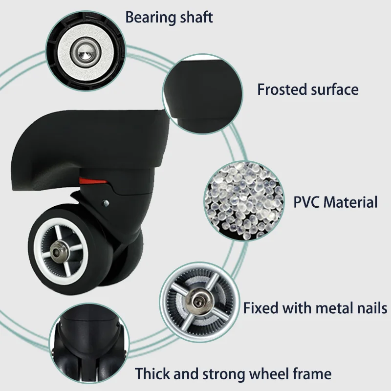 5/10 пар W187 универсальные колеса для чемодана, аксессуары для багажа, сменные колеса тележки, запасные части, прочный бесшумный
