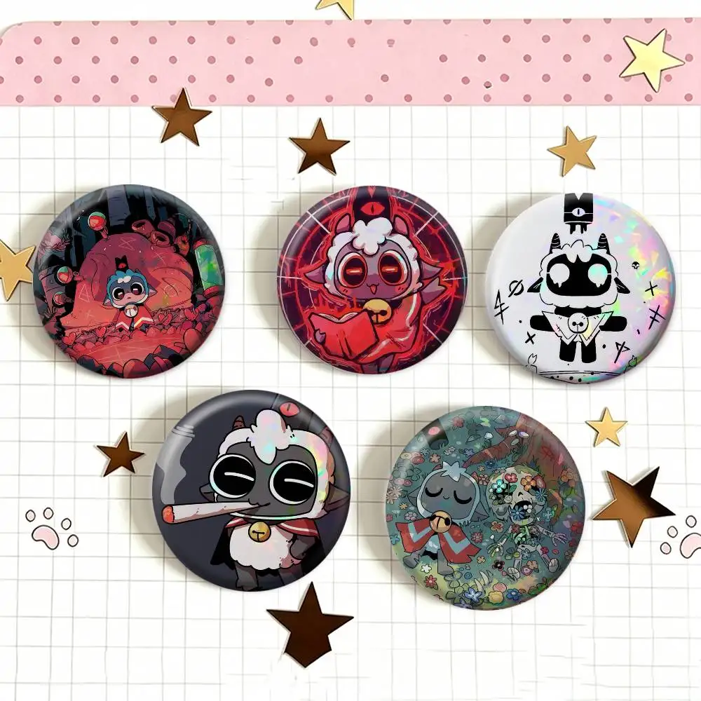 C-Cult Of The Lamb Game   Badge 25 32 44 58 75 mm Round Fans Collect Friends Gifts Brooch Souvenir