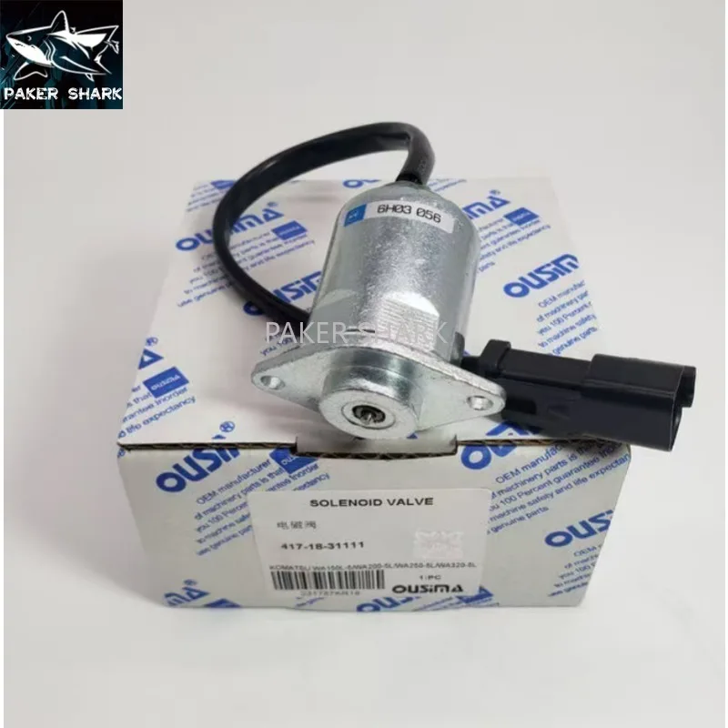 714-23-15520 417-18-31111 لكوماتسو WA150L-5 WA200-5L صمام الملف اللولبي WA320-5L صمام الملف اللولبي حفارة