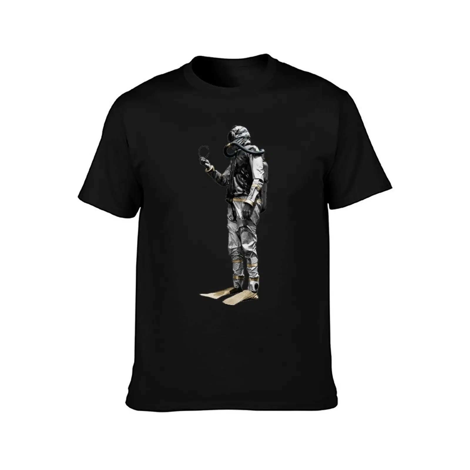 Vintage Scuba Diving Diver with a Double Hose Regulator T-Shirt Big Size Daily Wear T-Shirt