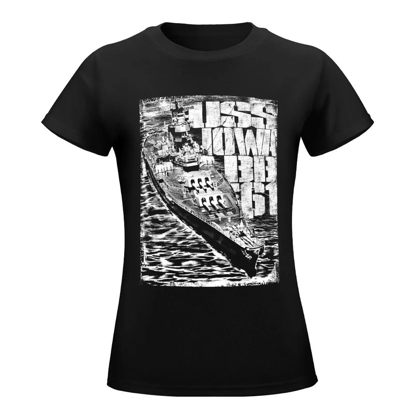 Battleship Iowa T-Shirt lady clothes Short sleeve tee Blouse female clothes for Women