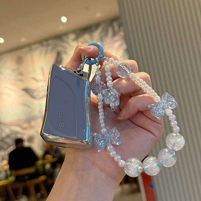 

Чехол для автомобильного ключа из ТПУ, чехол для дистанционного управления, держатель, защитная цепочка, брелок для Lexus ES200 ES300h LS500h NX260 NX350h RX350h RX500h LC500h