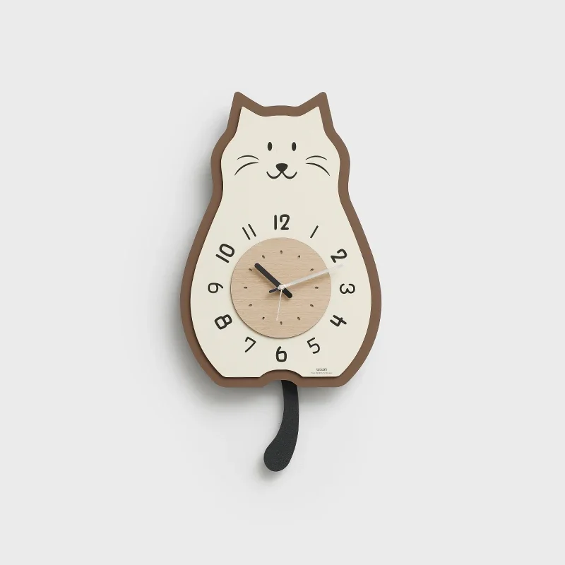 2024 New Arrival NORI Creamy Wind Wall Clock with No Drilling Simple and Modern