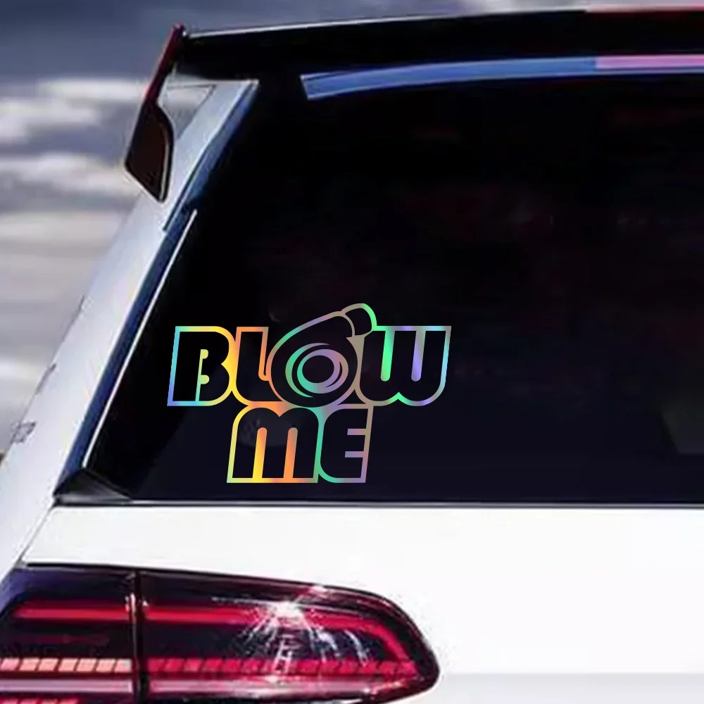 

15x10.2cm Blow Me Turbo Funny Car Stickers Racing Sport Style Cars Window Body Vinyl Decals Auto Tuning Decoration Accessories