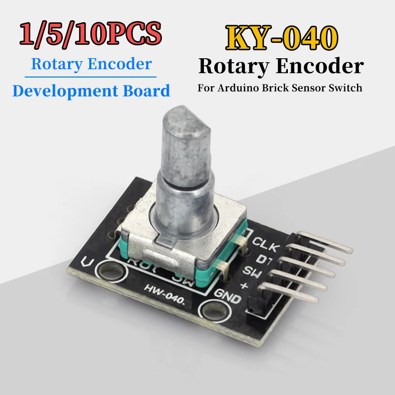 1/5/10PCS 360 Degrees Rotary Encoder Module For Arduino Brick Sensor Switch Development Board KY-040 With Pins