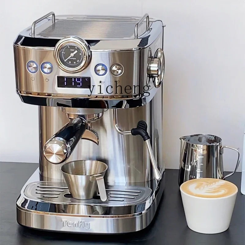 Zz coffee machine household small concentrated retro semi-automatic steam milk foam integrated
