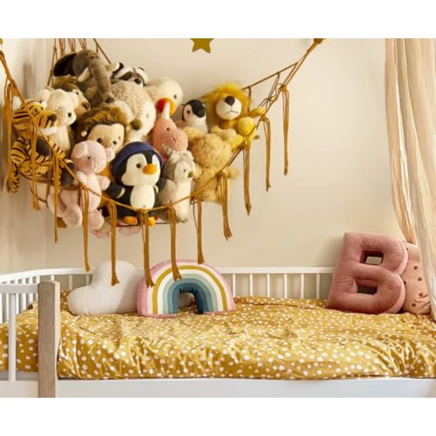 Stuffed Animal Hammock-Large Stuffed Animal Net For Toys Corner-Hanging Stuff Animal Toy Storage Organizer For Plush Plushie Di - view 3