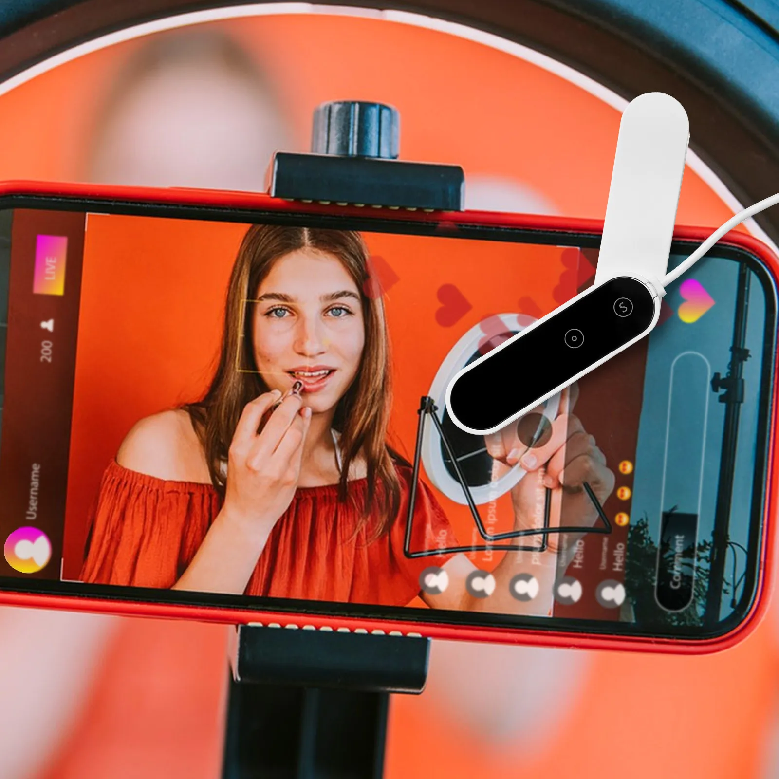 

ABS Plastic Phone Clicker USB Auto Screen Clicking Device Adjustable Speed LED Digital Display for Live Streaming Gaming Tasks