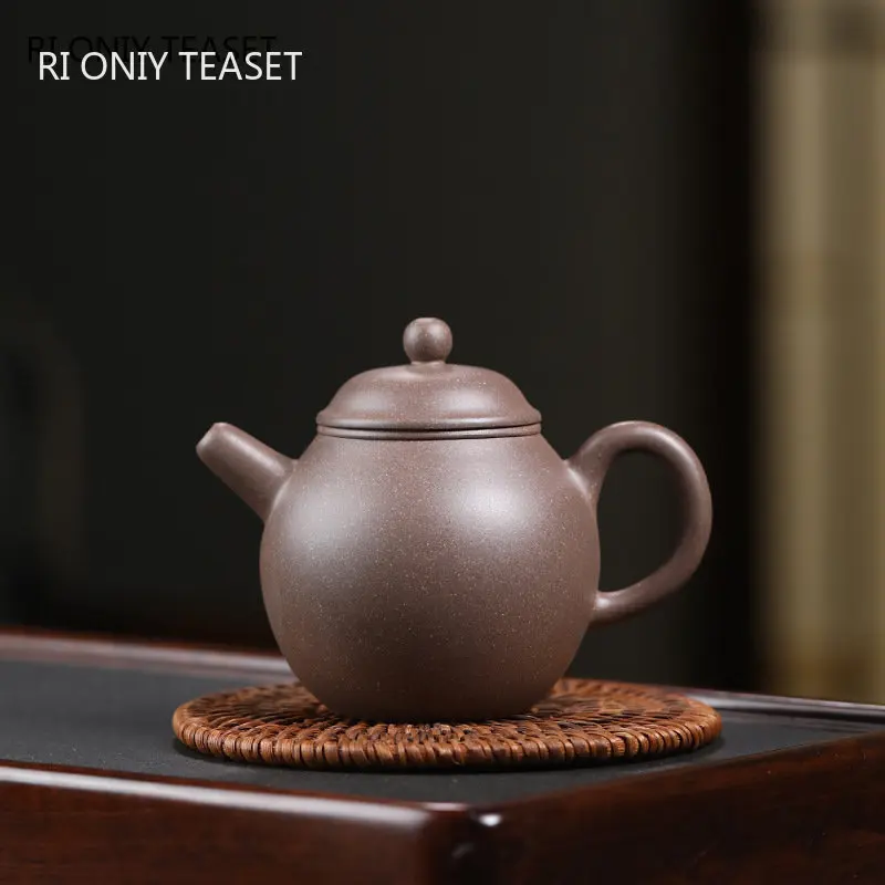 

170ml Chinese Yixing Purple Clay Teapots Handmade Tea Pot Raw Ore Grey Section Mud Kettle High-end Zisha Tea Set Collection Gift