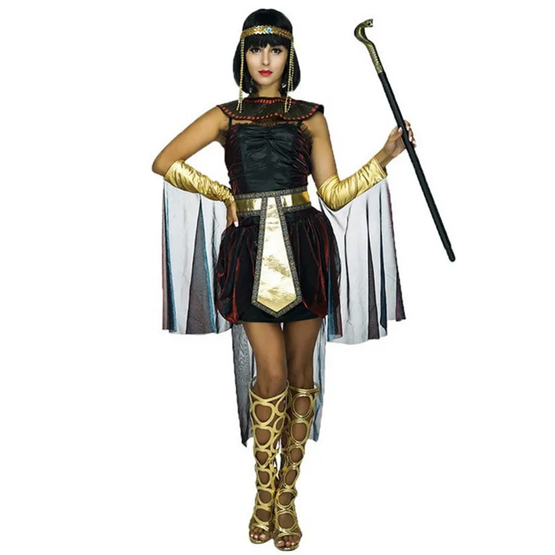 Disfraz de Cleopatra para mujer, disfraz femenino de Halloween, reina de Egipto, Carnaval, Purim, desfile, club nocturno, Bar, juego de rol, espectáculo, vestido de fiesta