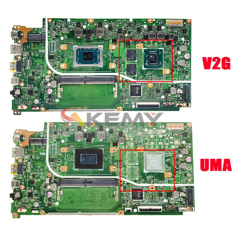 AKEMY X512DA X512DK Mainboard For ASUS Vivobook F512D A512DA A512DK S512DA X712DA X712DK Laptop Motherboard R3 R5 R7 CPU 4GB-RAM