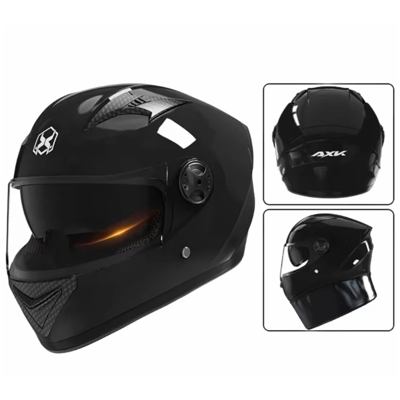 

Motorcycle Riding Full Coverage Helmet Head Anti-Fall Protection Winter Warm HD Anti-fog