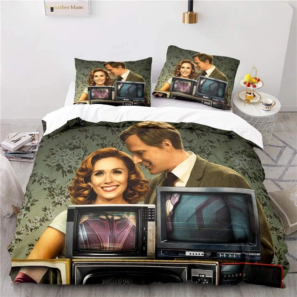 Wanda Vision Duvet Cover Pillowcase Bedding Set Adult Boy Girl Bedroom Decoration Children Single Double Large Size