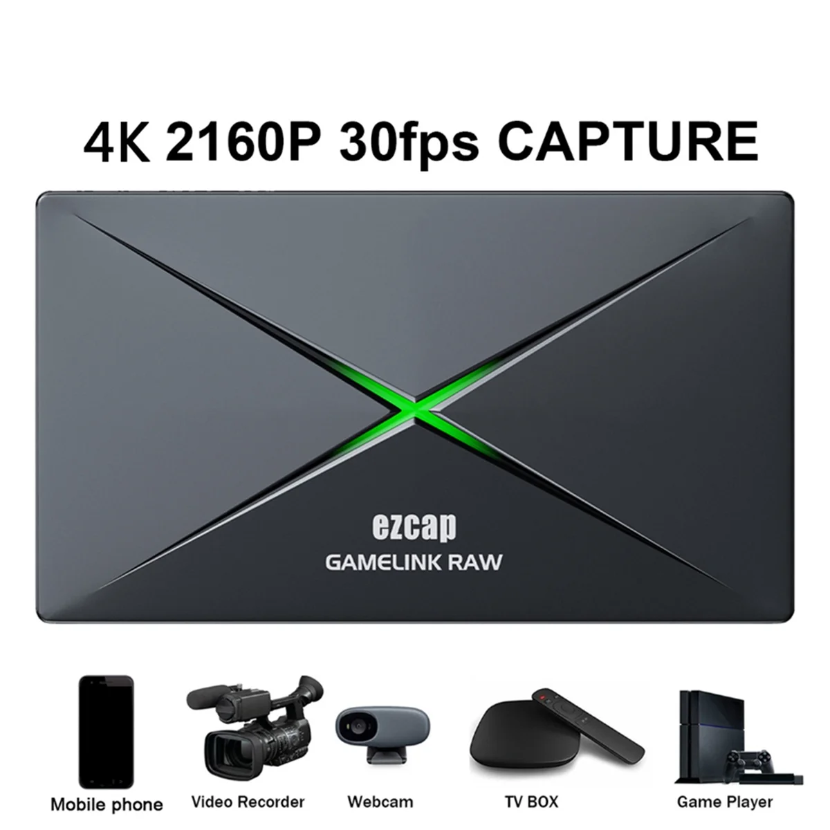 Carte de capture vidéo pour streaming en direct, boîtier de capture vidéo 4K HD, Type-C, USB 3.0, jusqu'à 333 p, 30fps, appareil de capture vidéo, 2160