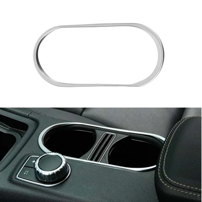 Car Center Console Water Cup Holder Cover Decoration Trim For Mercedes Benz Class A CLA 200 GLA 200 GLA 260 Interior Accessories