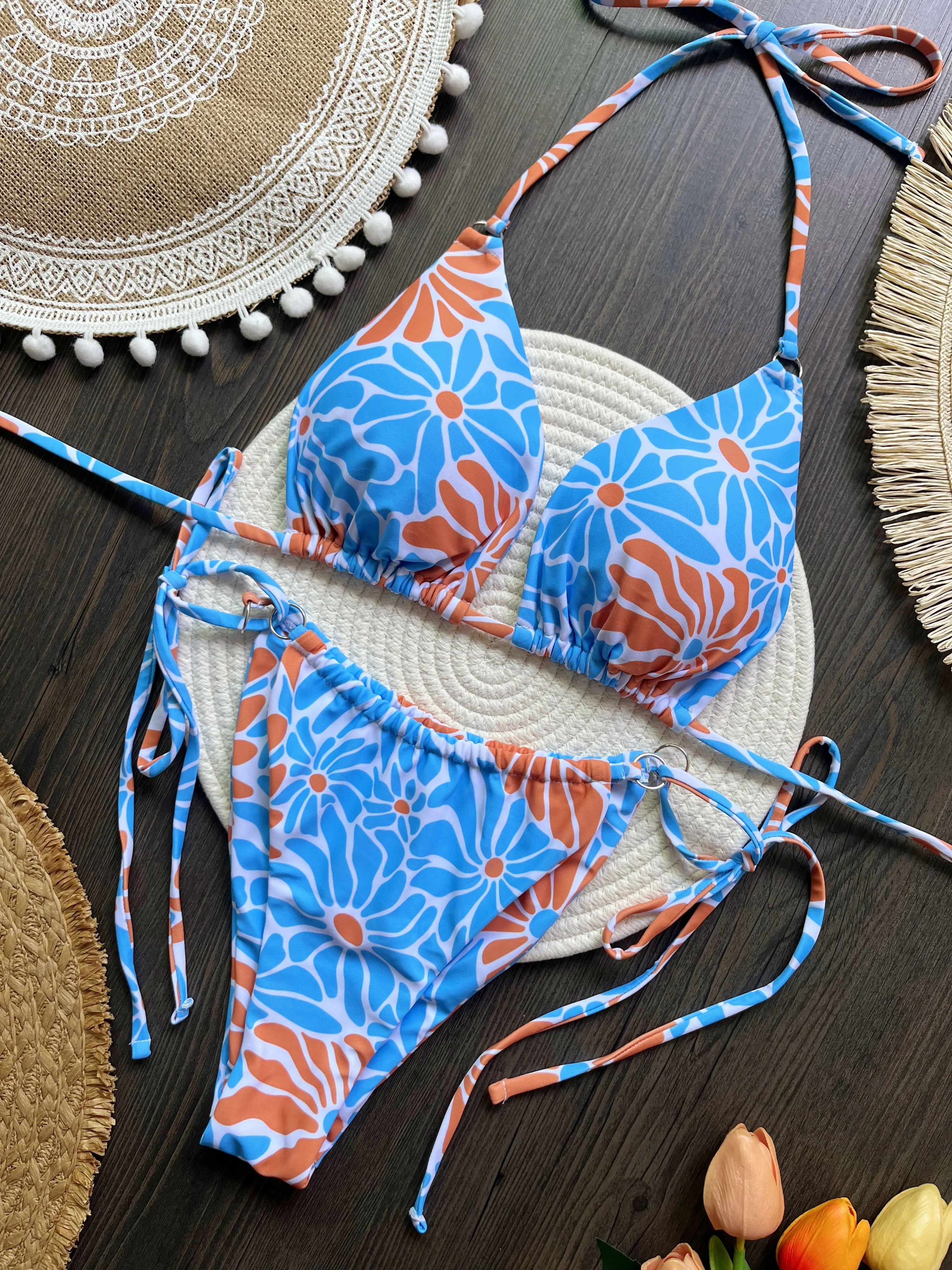 

Feminine Bikinis High Waisted Bikini Set Push-Up Swimsuit Bathing Elegant Women'S Bathing Suit Two-Piece Beach Club Party