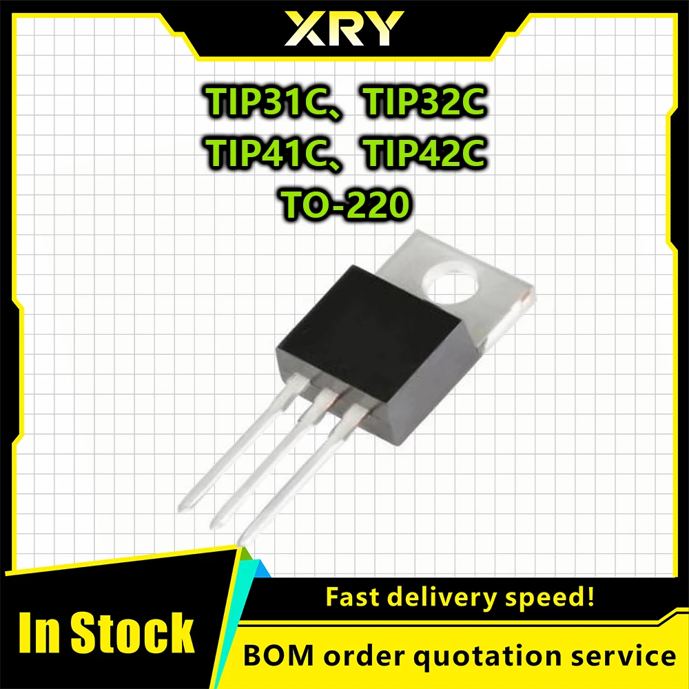10PCS TIP31C TIP32C TIP41C TIP42C TIP31 TIP32 TIP41 TIP42 TIP29C TIP30C TIP29 TIP30 TO-220 Transistor IC