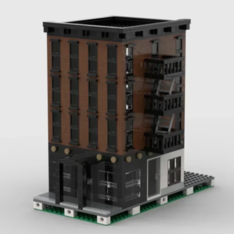 Moc Building Bricks Urban Street View Model New York Apartment Technology blocchi modulari regali giocattoli di natale set fai da te assemblaggio