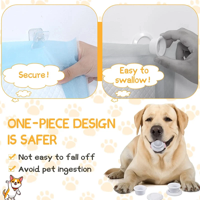 4/6Pcs Invisible Puppy Pad Holder Wall Pee Pad Holder Clear Dog Potty Training Pad Holder Sticky Pee Pad Wall Clips