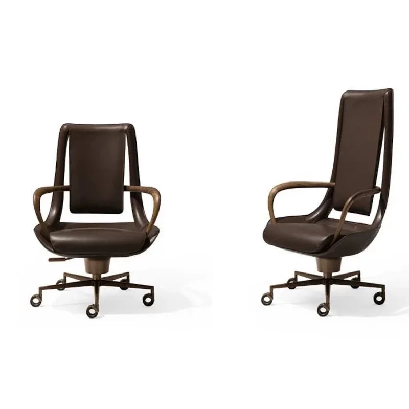 Italian light luxury comfortable sedentary computer chair, modern simple office chair