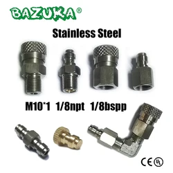 HPA Air do szybkiego rozłączenia męski adapter żeński 8mm napełnianie smoczka wysokiego ciśnienia 1/8NPT 1/8BSP M10 * 1 M8 * 1 stal nierdzewna