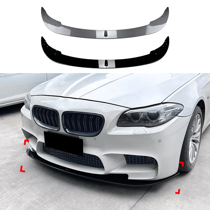 Front Bumper Lip Spoiler For BMW 5 Series F10 F11 M5 2011-2017 Front Bumper Protector Lower Blade Splitter Car Styling