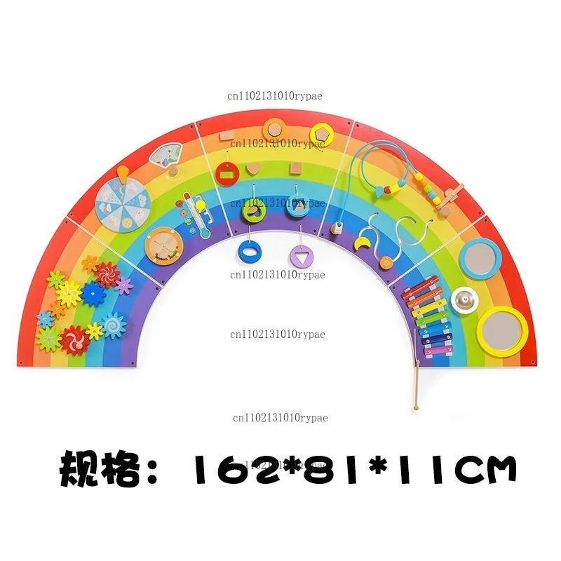 Arched Rainbow Educational Knowledge Cognition Board for Kindergarten Intellectual Wall Games